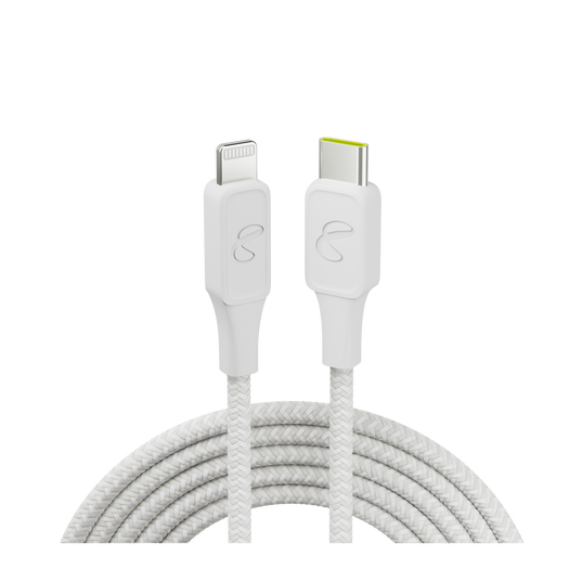 InstantConnect USB-C to Lightning - White - 20W PD fast charging cable for iPhone® and iPad® - Hero