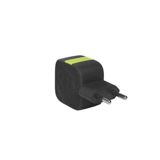 InstantCharger 30W 2 USB - Black - Compact USB-C and USB-A PD charger - Detailshot 2