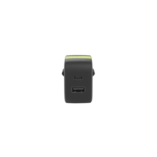InstantCharger 30W 2 USB - Black - Compact USB-C and USB-A PD charger - Back